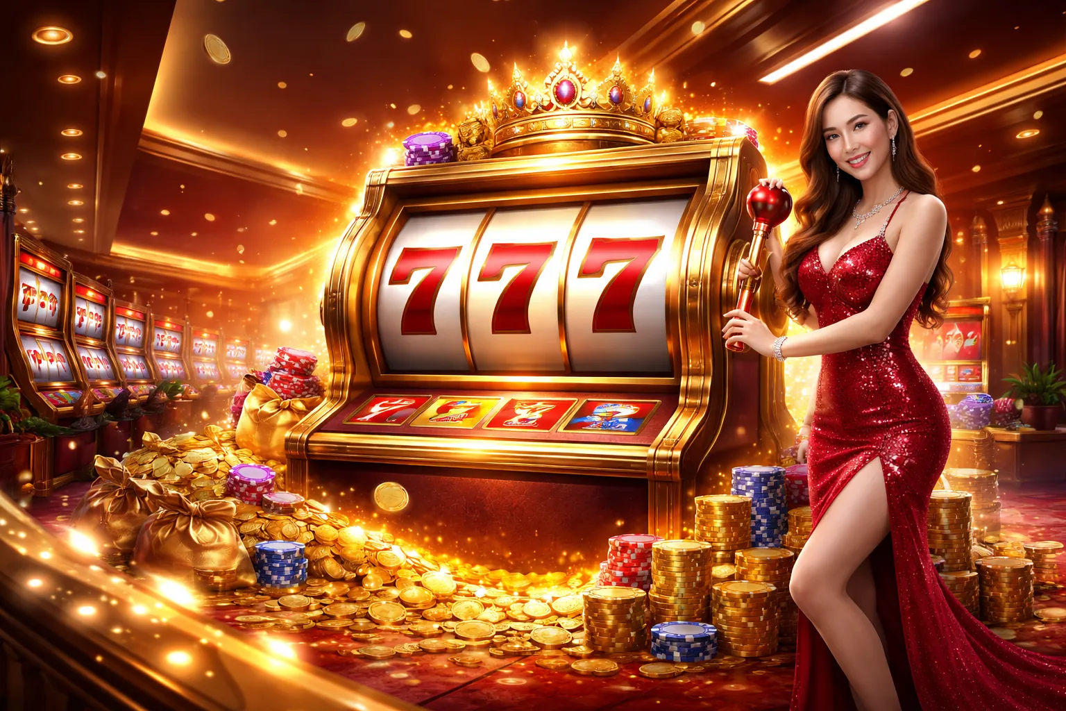 Hình ảnh chính về trò chơi nổ hũ AX88 với các biểu tượng jackpot và tiền thưởng lớn